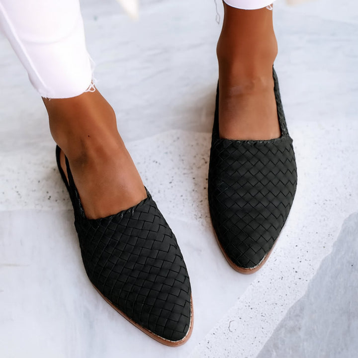 Martina | Eleganti sandali con cinturino posteriore in pelle intrecciata 6