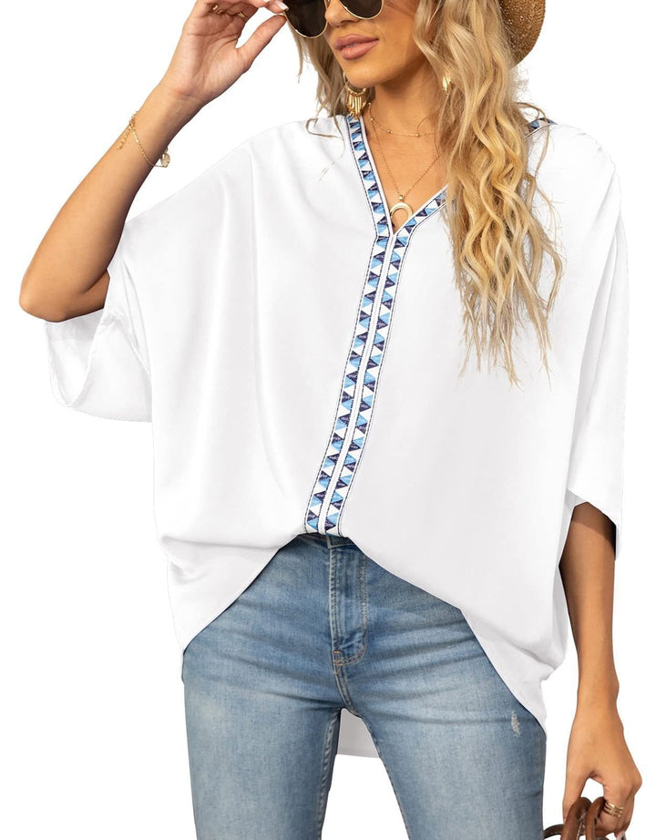 Maya | Comoda e calda tunica oversize con finiture geometriche 5