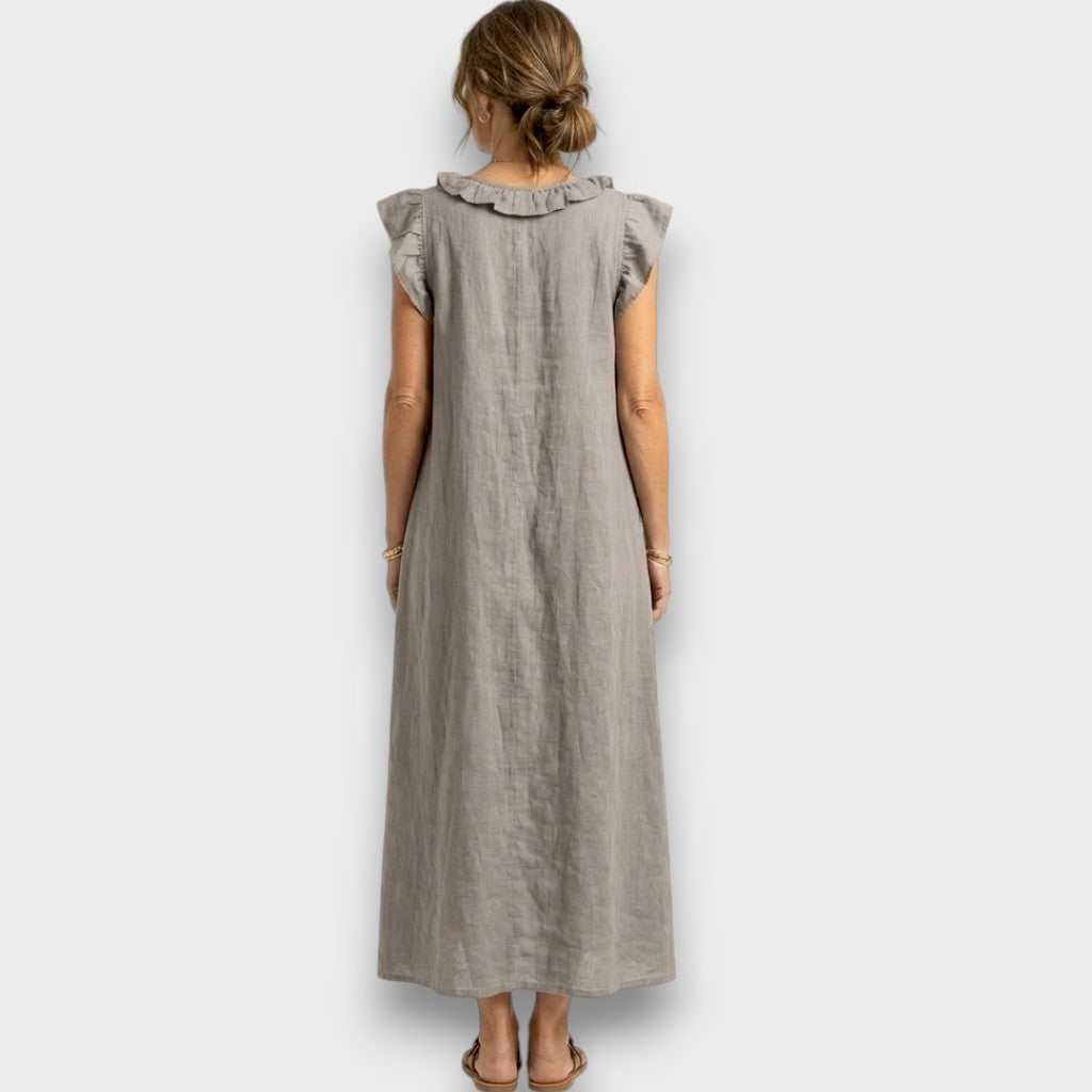 Maya | Elegante Maxi Abito Donna con Ricamo Floreale - Abiti Cerimonia Donna 1