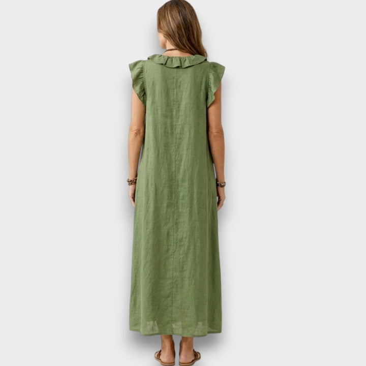 Maya | Elegante Maxi Abito Donna con Ricamo Floreale - Abiti Cerimonia Donna 3