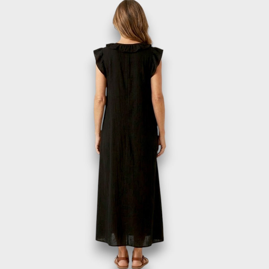 Maya | Elegante Maxi Abito Donna con Ricamo Floreale - Abiti Cerimonia Donna 7