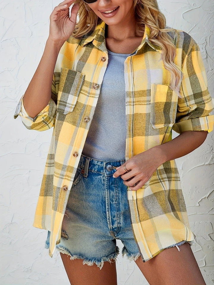 Mia | Camicia di flanella a quadri oversize 7