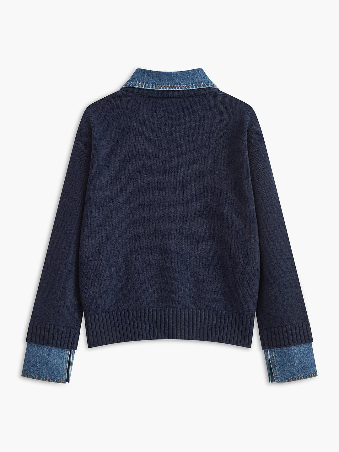 Mia | Maglione polo da donna con colletto in denim 2