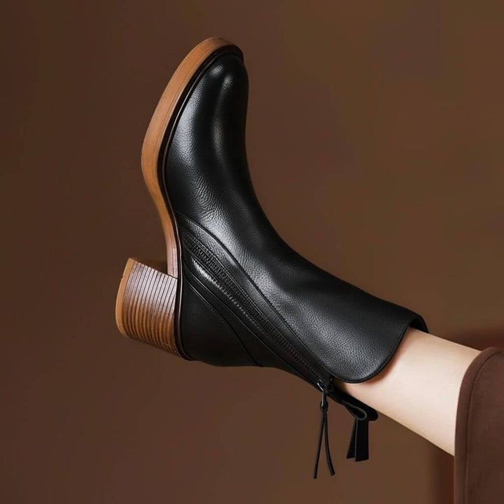 Mia | Stivaletti alla caviglia in pelle eleganti e alla moda 3