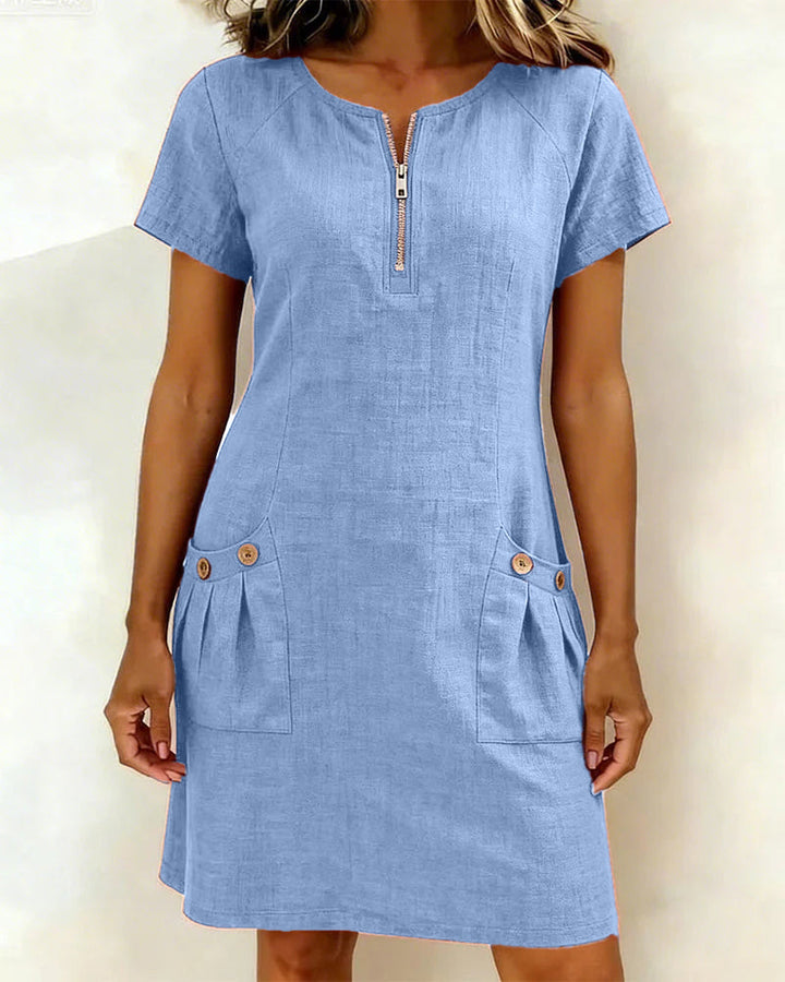 Mila | Elegante Abito Donna Tubino con Cerniera e Linea ad A 4