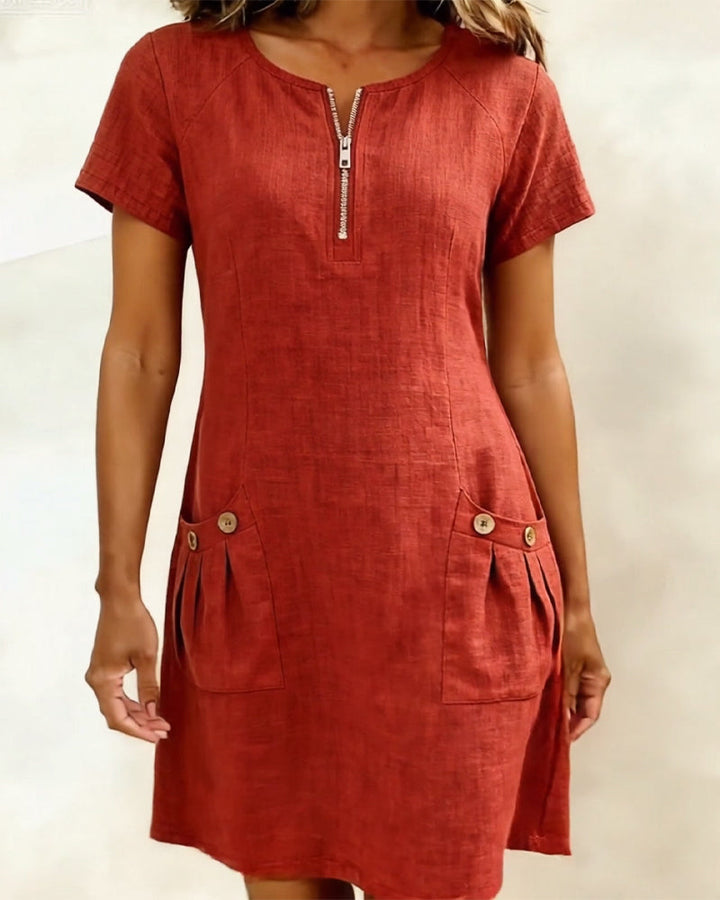 Mila | Elegante Abito Donna Tubino con Cerniera e Linea ad A 7