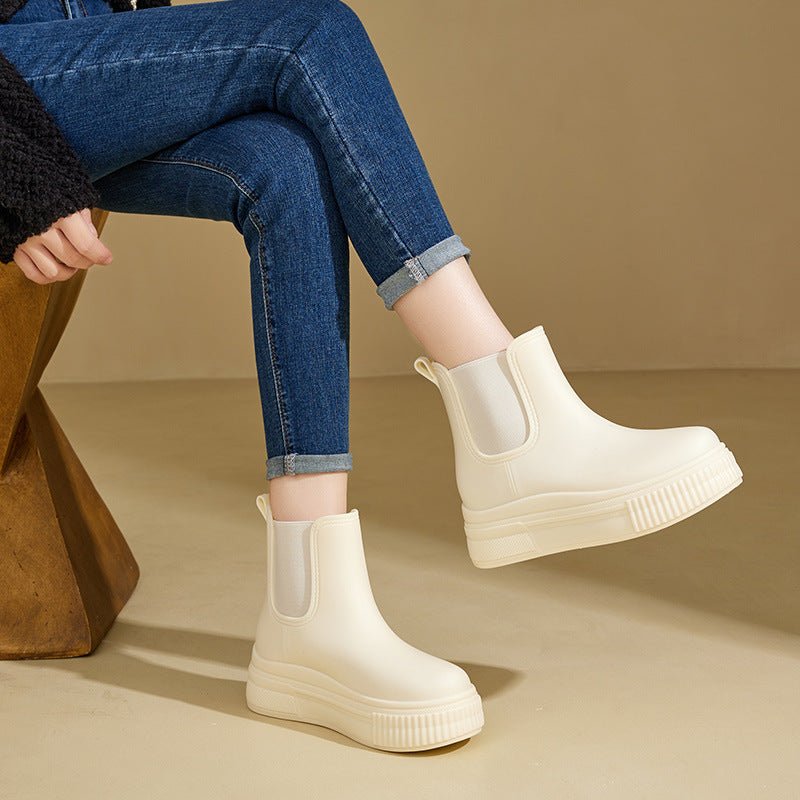 Mila | Eleganti e Impermeabili Stivaletti Donna Chelsea con Plateau 6