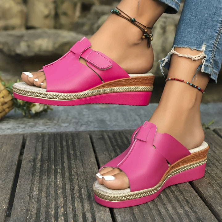 Mila | Eleganti e raffinati sandali con zeppa da donna 1