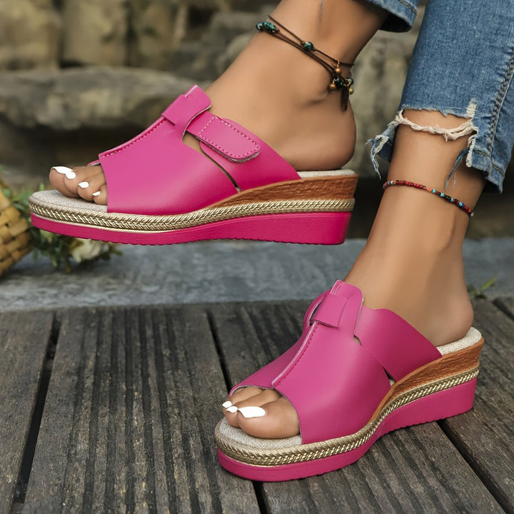 Mila | Eleganti e raffinati sandali con zeppa da donna 2