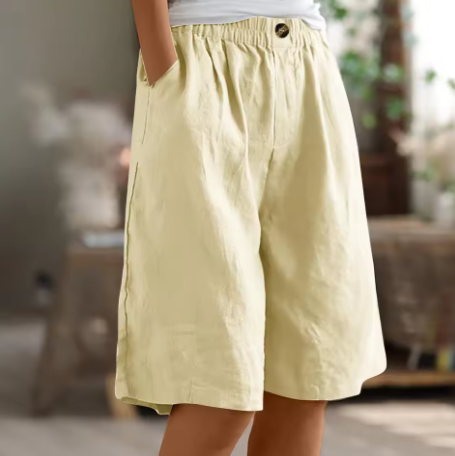 Mila | Pantaloni Corti Donna Oversize Comodi in Cotone Leggero Estivi 2