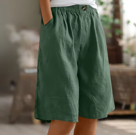 Mila | Pantaloni Corti Donna Oversize Comodi in Cotone Leggero Estivi 8