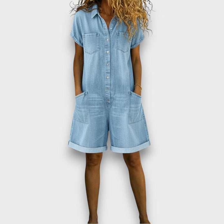 Mila | Tuta Donna Denim Estiva Ampia Comoda per Ogni Occasione 5