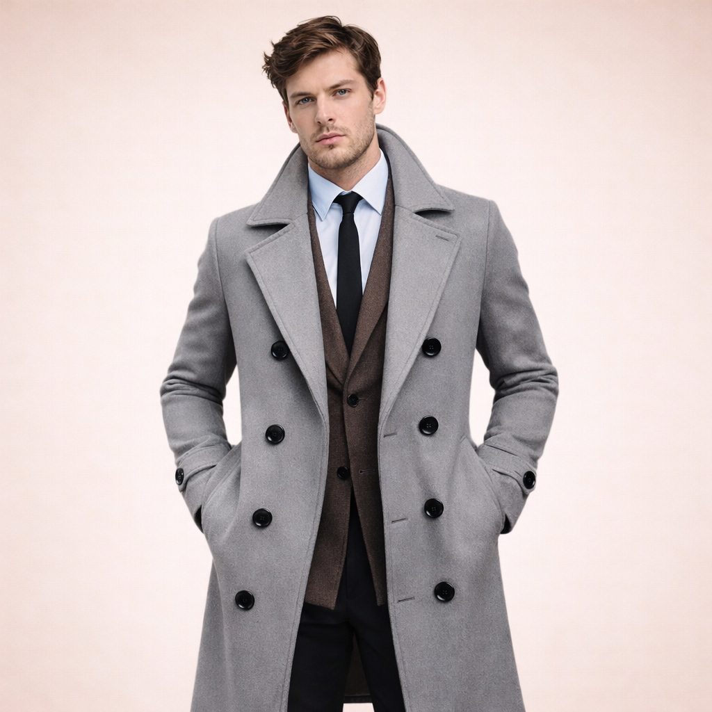 Milano | Cappotto lungo da uomo Elegante Caldo Senza tempo 6
