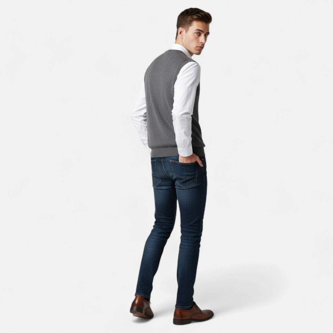 Milano | Gilet da uomo classico e comodo in lana merino 2