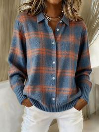 Mila | Blusa in maglia a quadri elegante e versatile