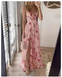 Isabella | Abito da invitata a un matrimonio con motivo floreale romantico