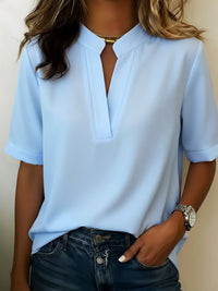 Isabella | Blusa moderna in cotone traspirante con scollo a V