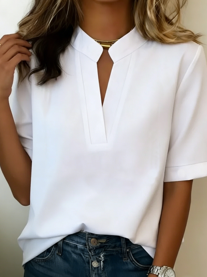 Mira | Elegante Blusa Donna in Cotone Leggero con Scollo a V per l'Estate 7