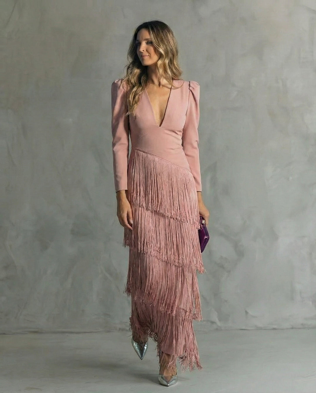 Mira | Elegante e Comodo Maxi Abito da Donna con Scollo a V 2