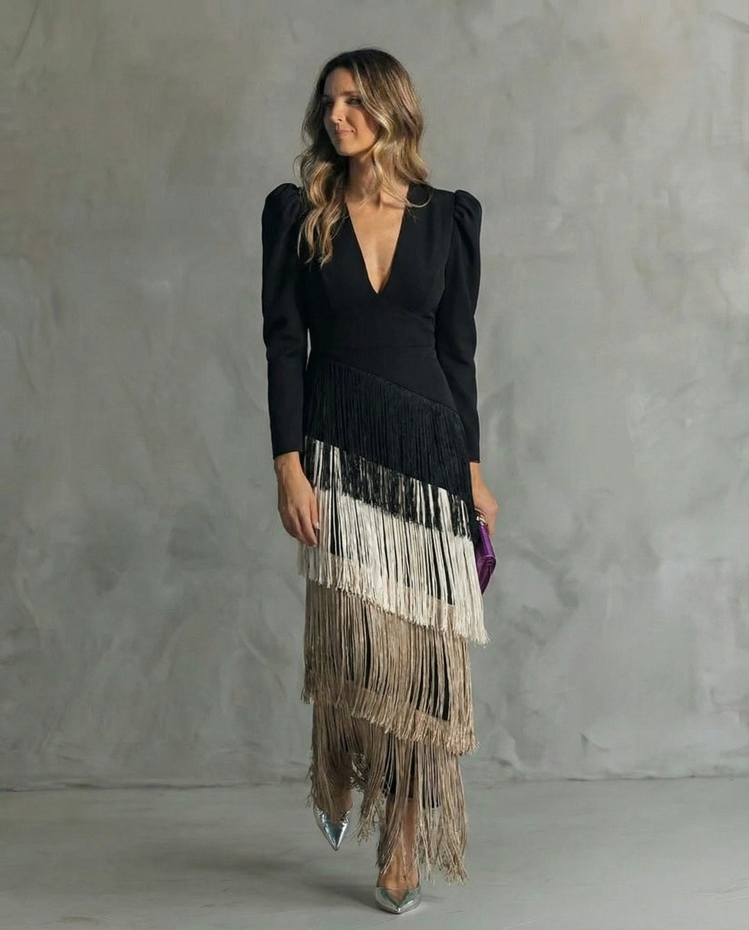 Mira | Elegante e Comodo Maxi Abito da Donna con Scollo a V 3