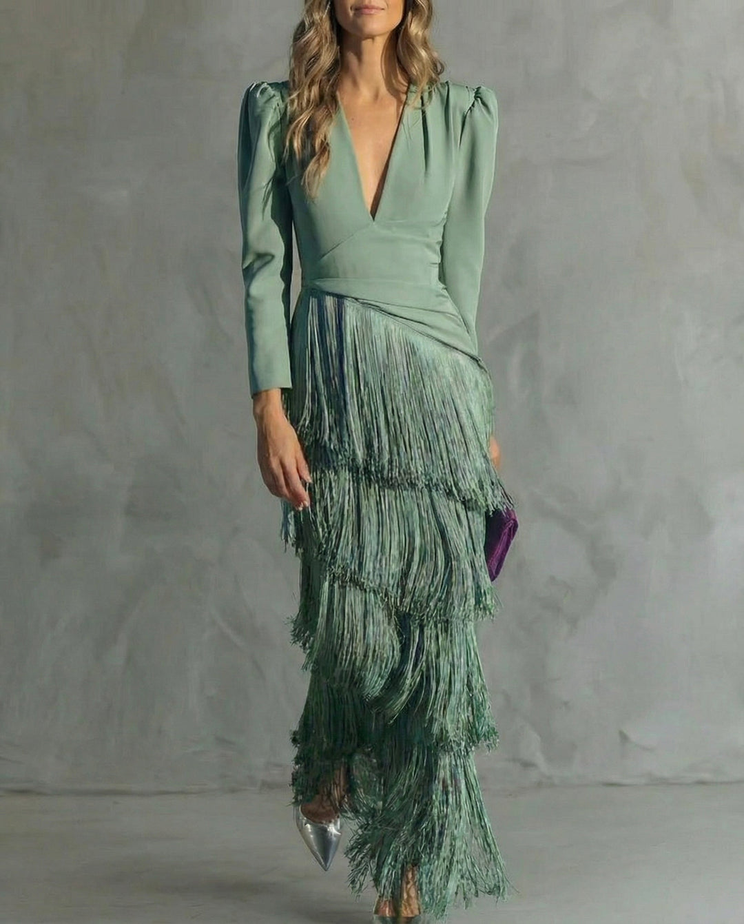 Mira | Elegante e Comodo Maxi Abito da Donna con Scollo a V 4