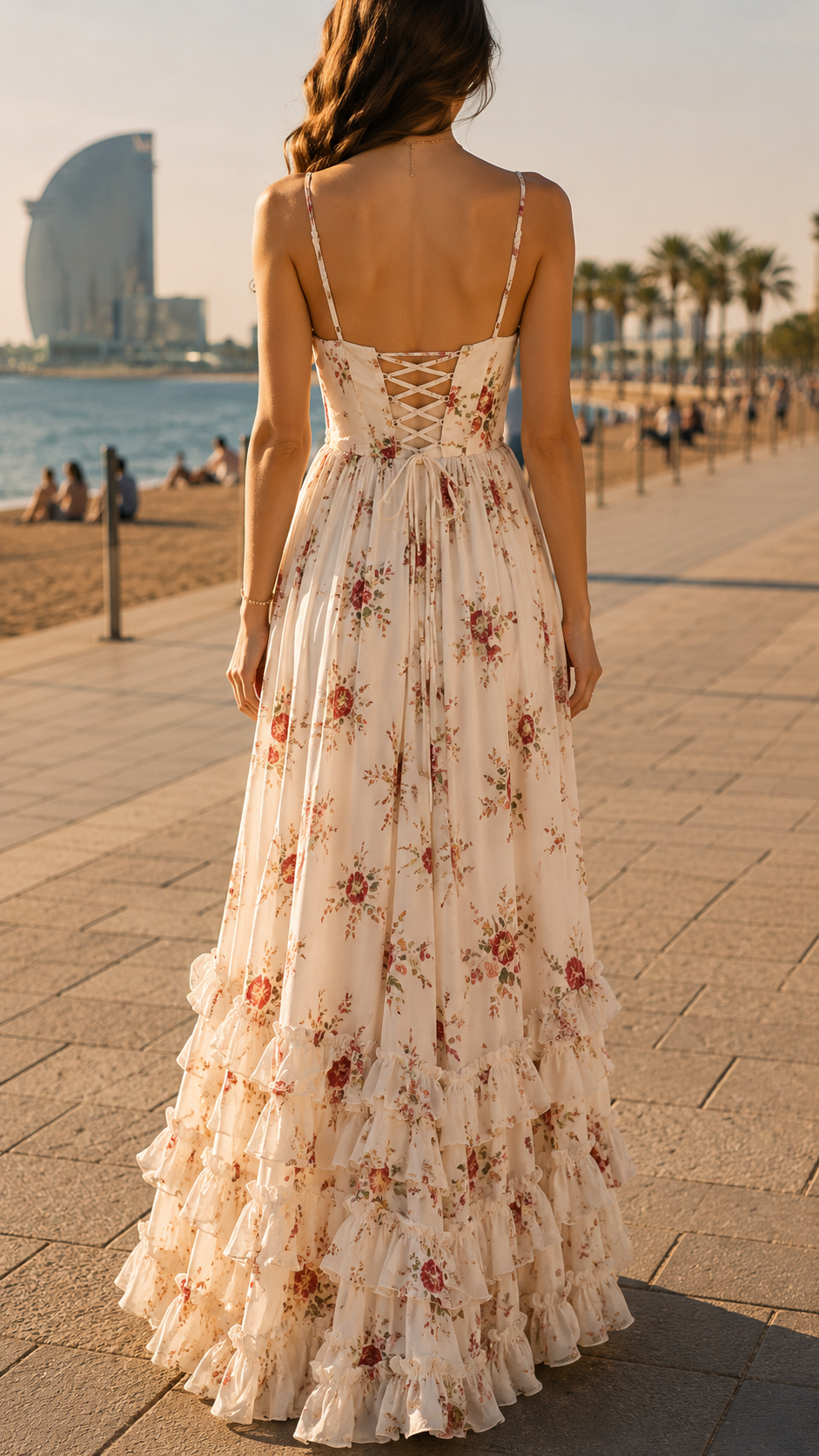 Mira | Elegante e Fluido Maxi Abito da Donna con Fantasia Floreale 2