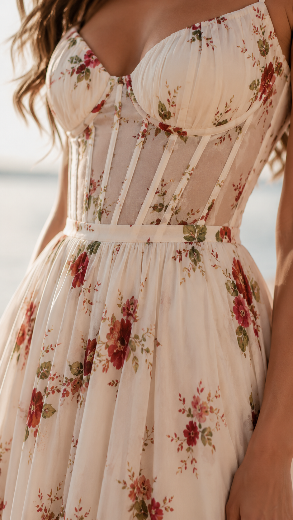 Mira | Elegante e Fluido Maxi Abito da Donna con Fantasia Floreale 4