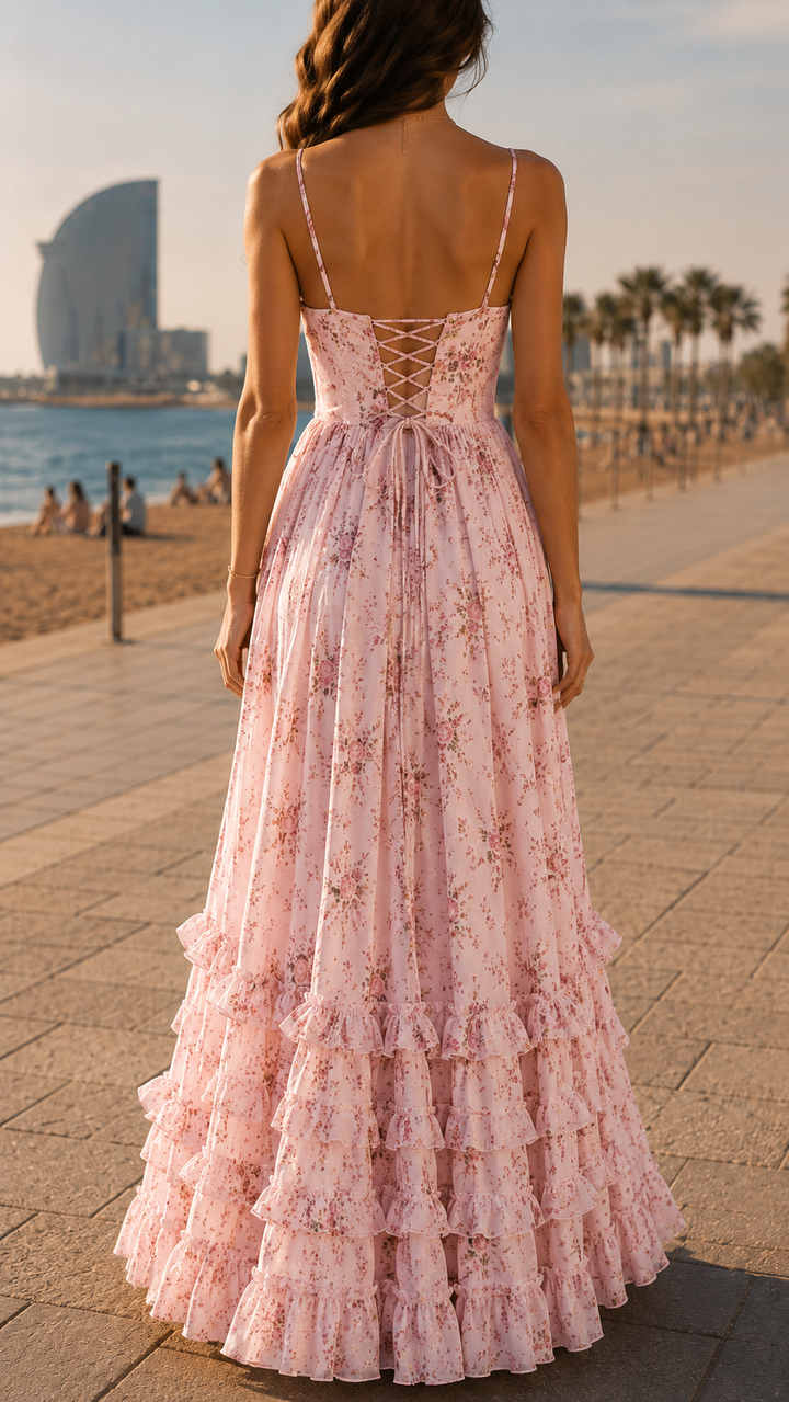 Mira | Elegante e Fluido Maxi Abito da Donna con Fantasia Floreale 5