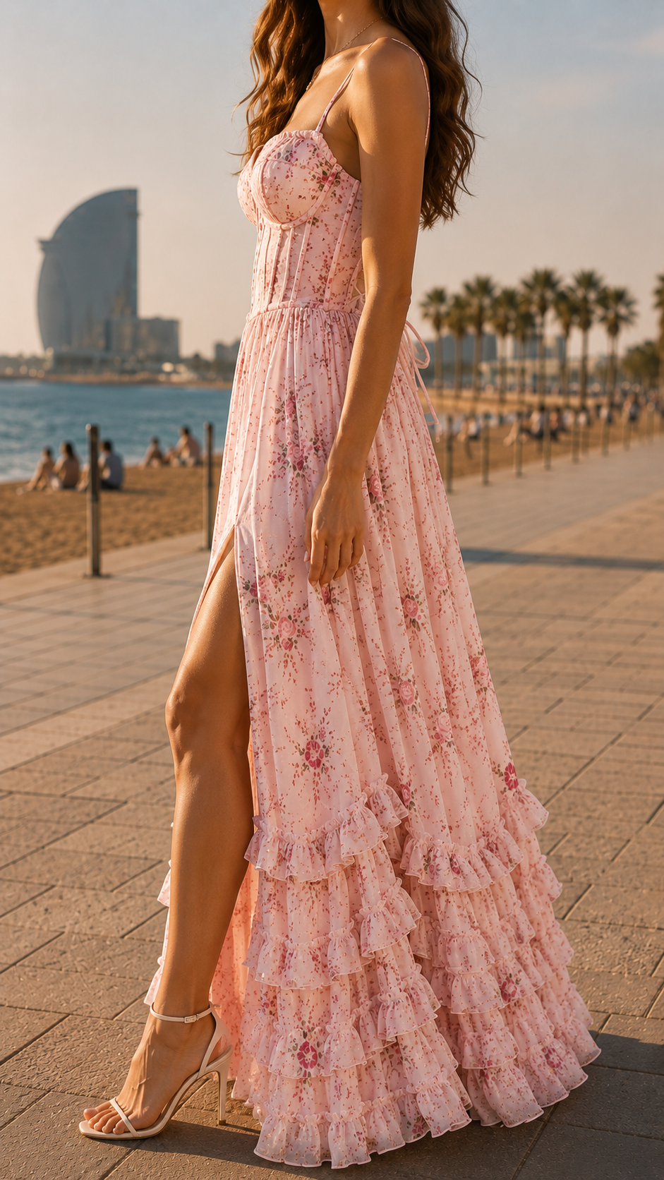 Mira | Elegante e Fluido Maxi Abito da Donna con Fantasia Floreale 6