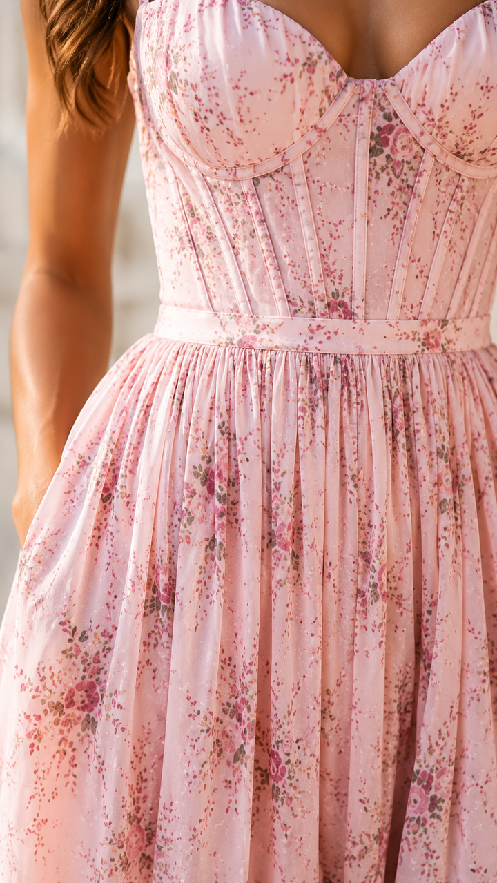 Mira | Elegante e Fluido Maxi Abito da Donna con Fantasia Floreale 7