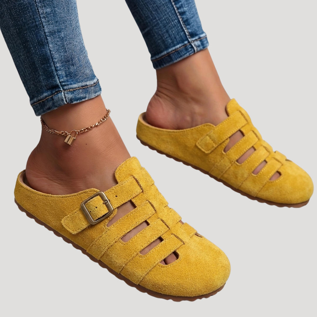 Mira | Zoccoli Sanitari Donna Comodi Slip-On in Legno Traspiranti 0