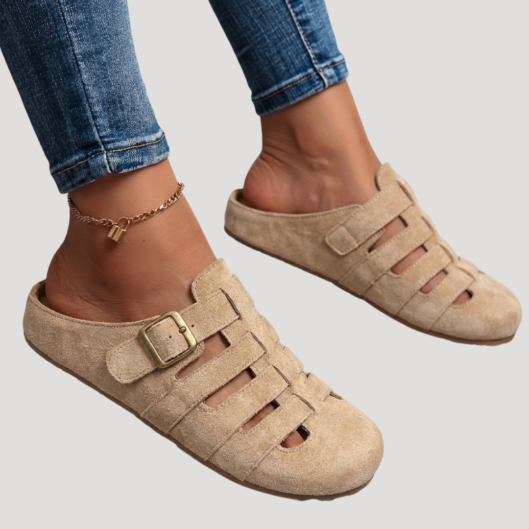Mira | Zoccoli Sanitari Donna Comodi Slip-On in Legno Traspiranti 1