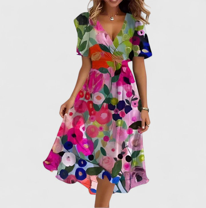Mirella | Elegante Abito Corto Floreale per Occasioni Speciali 3