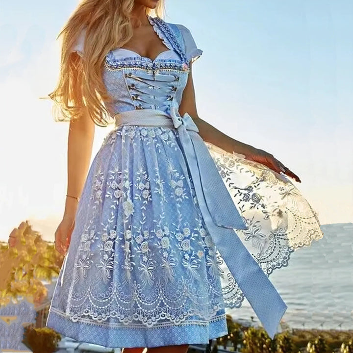 Mirella | Elegante e Moderno Dirndl Nero per Occasioni Speciali 0