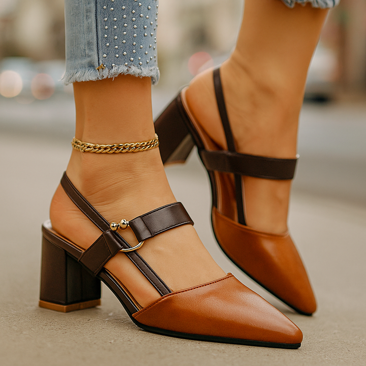 Mirella | Eleganti Scarpe con Tacco Comode in Pelle Premium 1