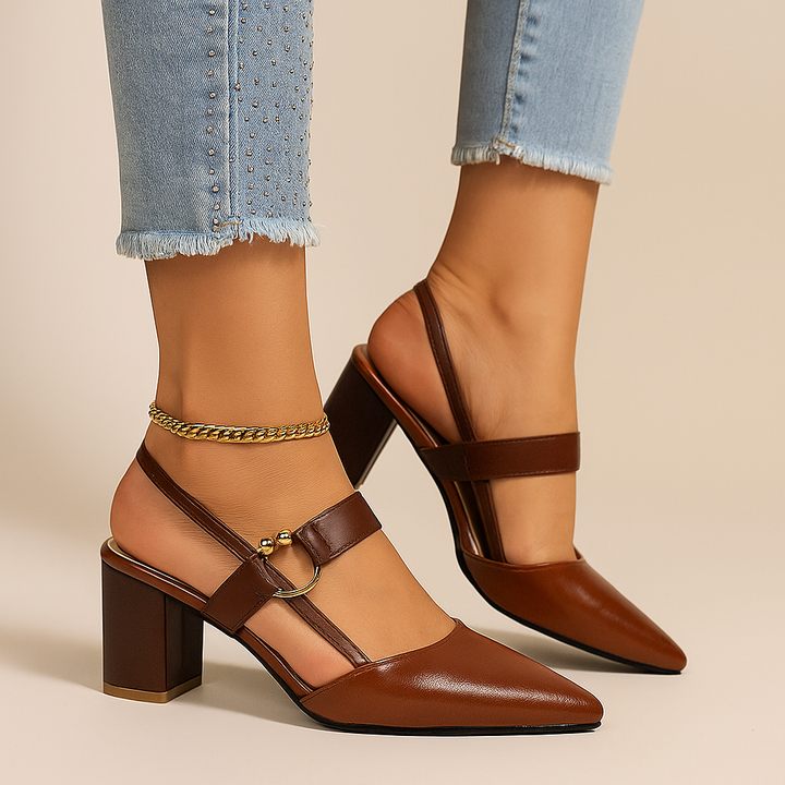 Mirella | Eleganti Scarpe con Tacco Comode in Pelle Premium 4