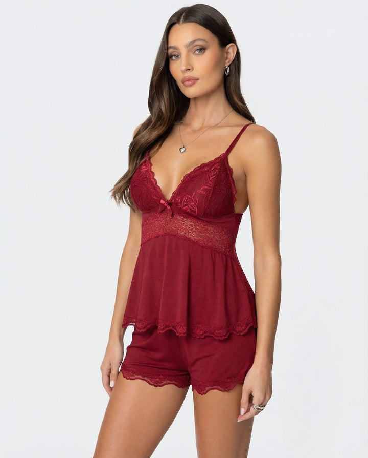 Mirella | Set in Pizzo Elegante e Femminile per Notte 5