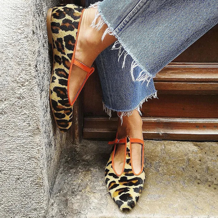 Mitchell | Eleganti ballerine con stampa leopardata 0