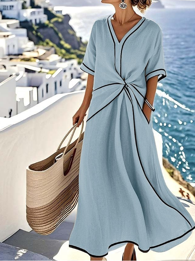 Moria | Elegante Abito Donna con Scollo a V per Cerimonie 0