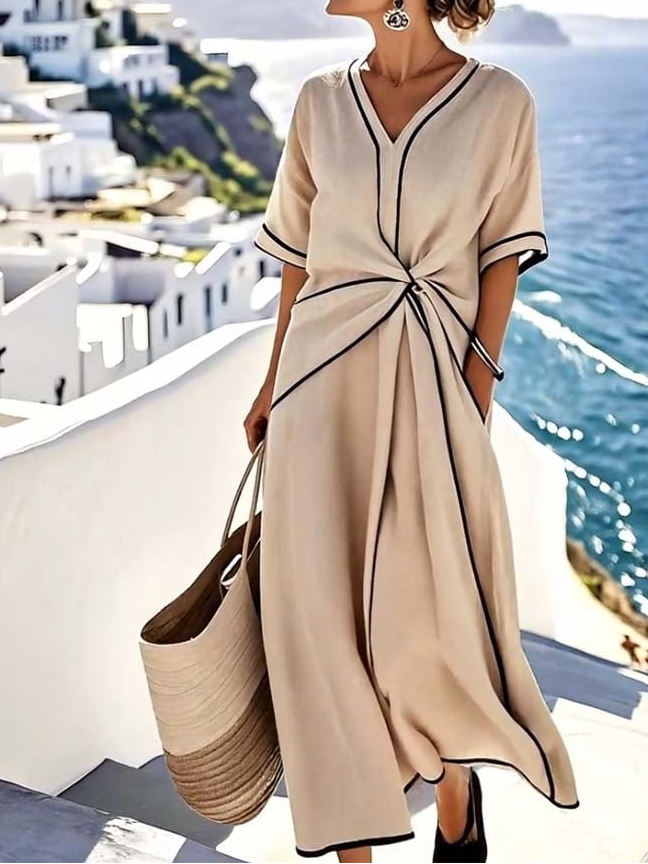 Moria | Elegante Abito Donna con Scollo a V per Cerimonie 1