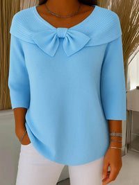Isabella | Maglione Femminile Elegante Con Dettaglio A Fiocco