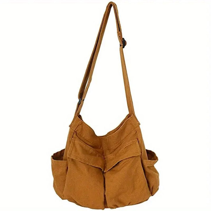 Nele | Ampia borsa tote in tela con molteplici tasche 0