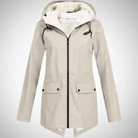 Caldria | Warmer Damen-Regenmantel mit Fleece-Futter