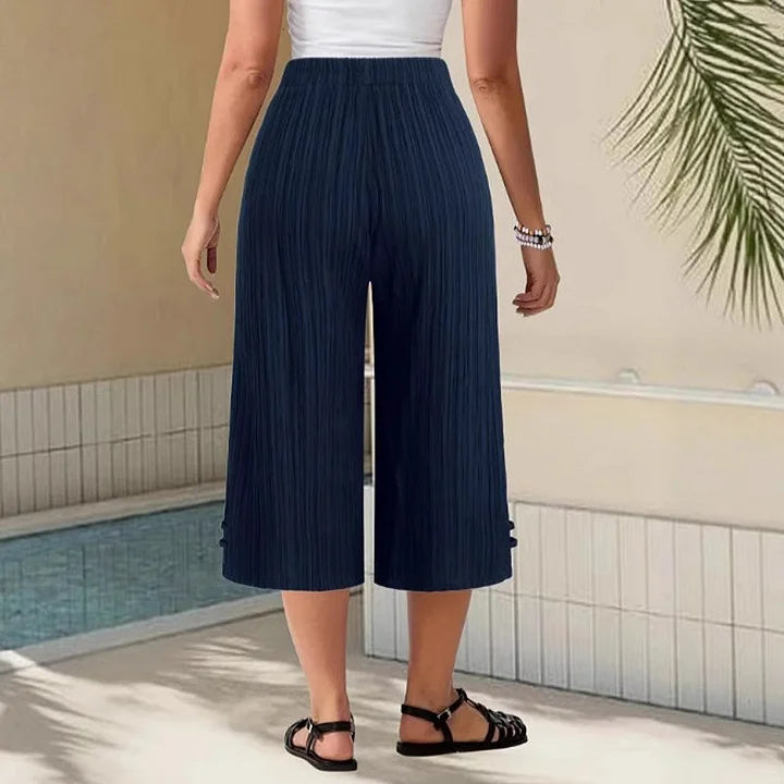 Nero | Eleganti e Rilassati Pantaloni Uomo a Pieghe, Con Spacchi Laterali e Cintura Flessibile 4