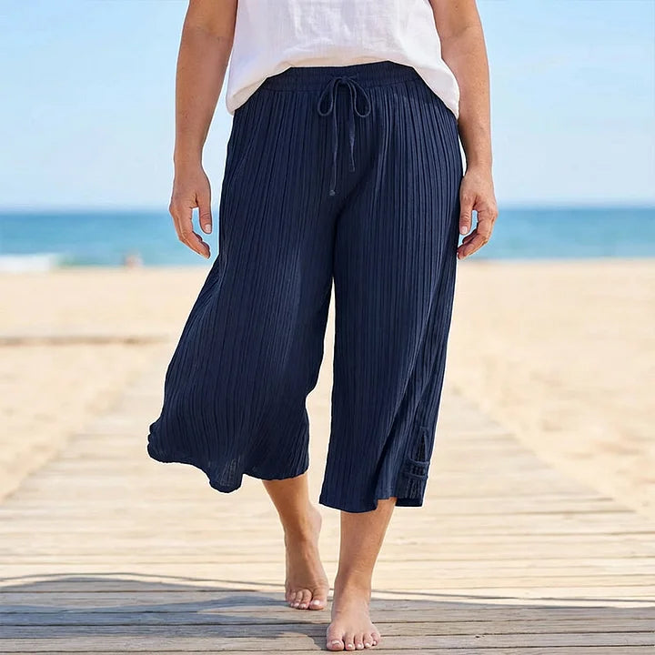 Nero | Eleganti e Rilassati Pantaloni Uomo a Pieghe, Con Spacchi Laterali e Cintura Flessibile 5
