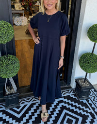 Diletta | Elegante Maxi Abito Chic con Maniche a Sbuffo