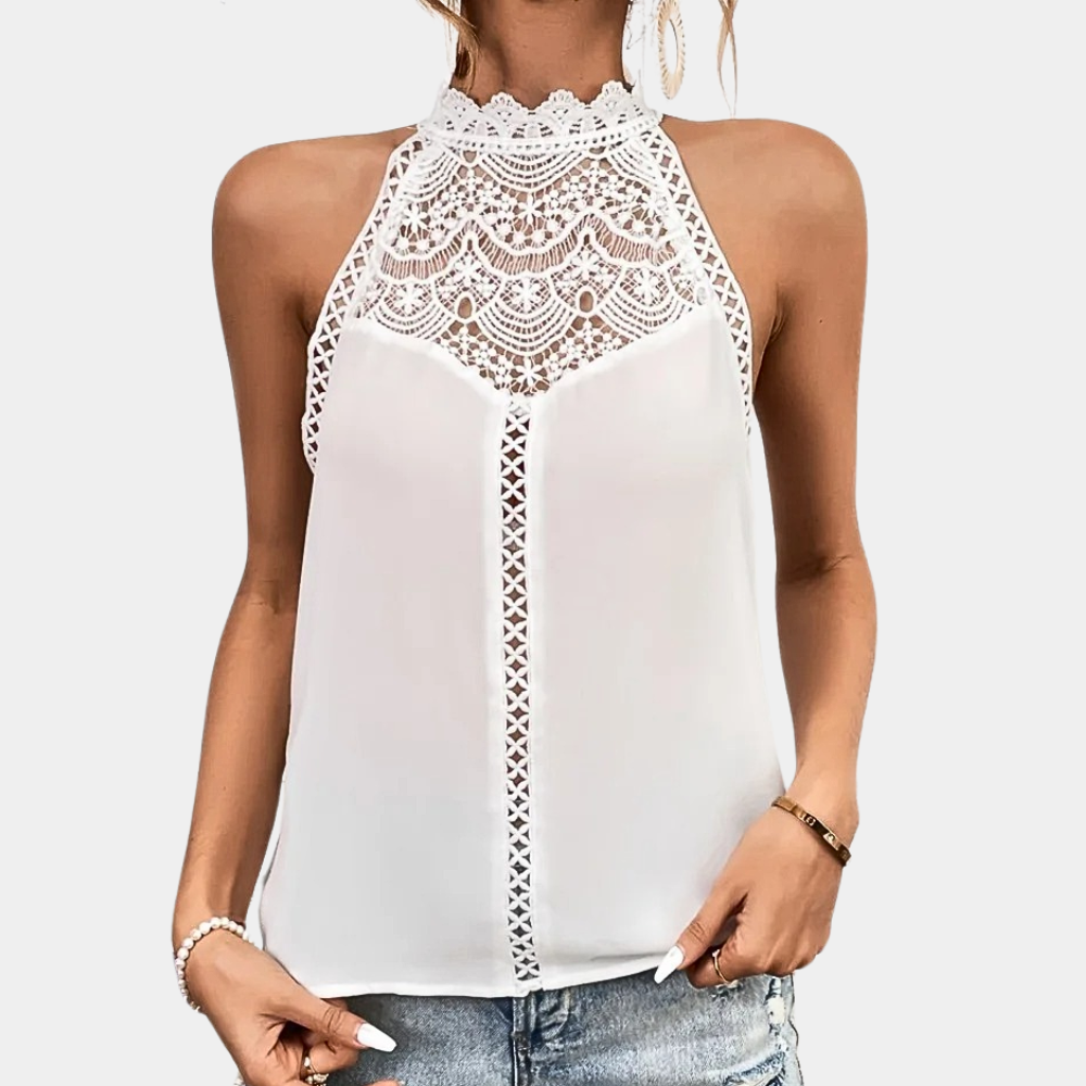 Nora | Elegante Canottiere Donna in Pizzo Senza Maniche - Slim Fit &amp; Raffinato 3