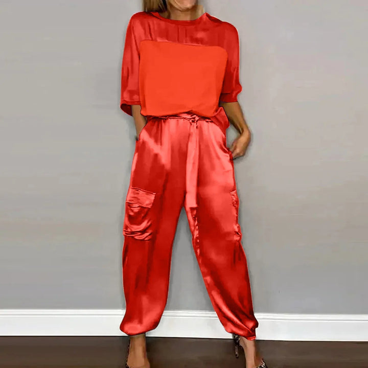 Nora | Elegante e Fluido Set in Raso da Donna 2
