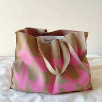 Chiara | Borsa tote oversize con motivo geometrico