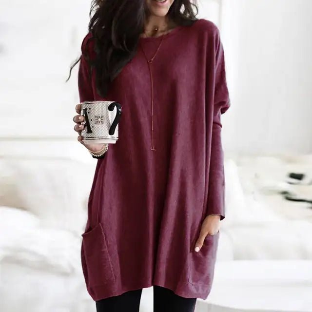 Olivia | Comoda e calda tunica oversize con tasche 1